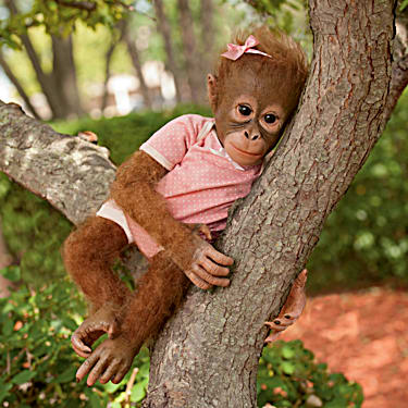 Annabelles Hugs So Truly Real Poseable Lifelike Monkey Doll