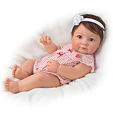 Ashton Drake Lifelike Baby doll Sweet Dreams Little Ava   hand-applied hair 