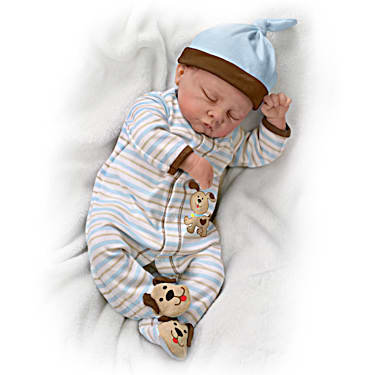 Ashton Drake Linda Murray Sweet Dreams Danny Sleeping Baby Boy Doll NEW NIB 