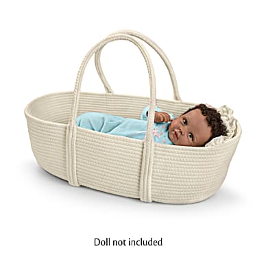 Small Foot Doll carrying Basketwork White Doll Doll's Moses basket Crib 11416 
