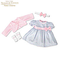 人気ブラドン 4-Piece Baby Doll Outfit With Satin-Trimmed Dress By 置物