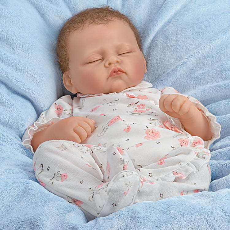 Quiet Moments Bella Rose Hand-Painted Reborn Baby Doll With Hand