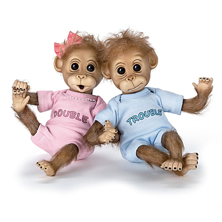 Monkey Baby Doll Set Double Trouble