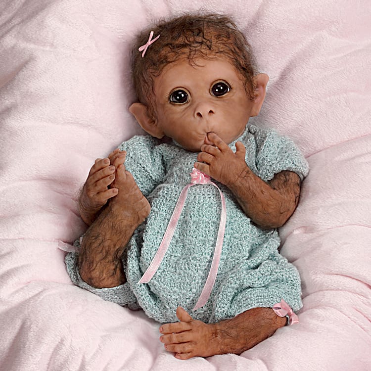 Clementine So Truly Real Lifelike Baby Monkey Doll By Linda Murray