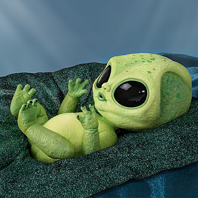 Lumina Hand Painted Alien Baby Doll Featuring Glow In The Dark
