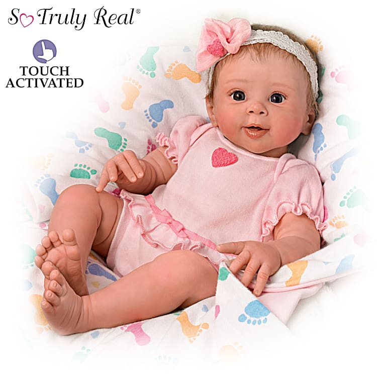 Ella Realistic Touch-Activated Weighted Baby Doll