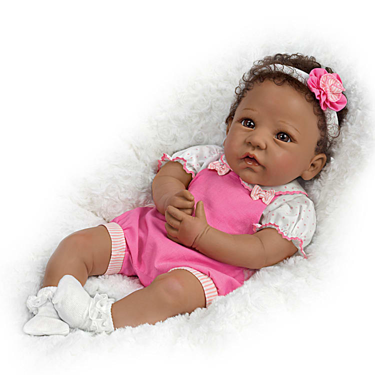 Black reborn cheap silicone baby girl