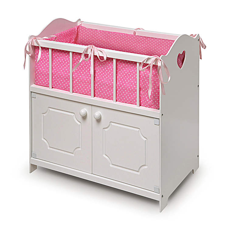 White doll crib top