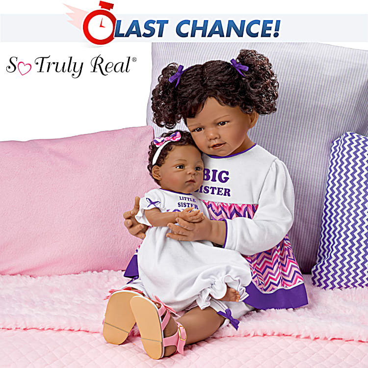 A Sisters Love Lifelike Child And Baby Doll Set