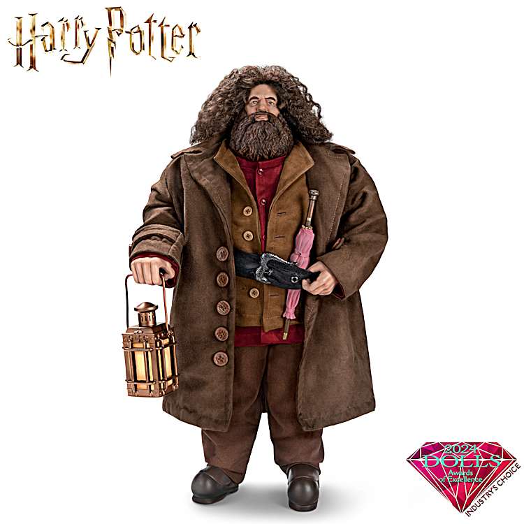 HARRY POTTER 18.5 Tall RUBEUS HAGRID Portrait Figure With A Faux