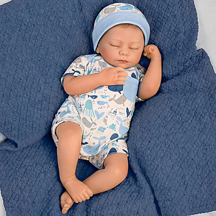 Little Me Baby Boys Monkey Blanket - Blue