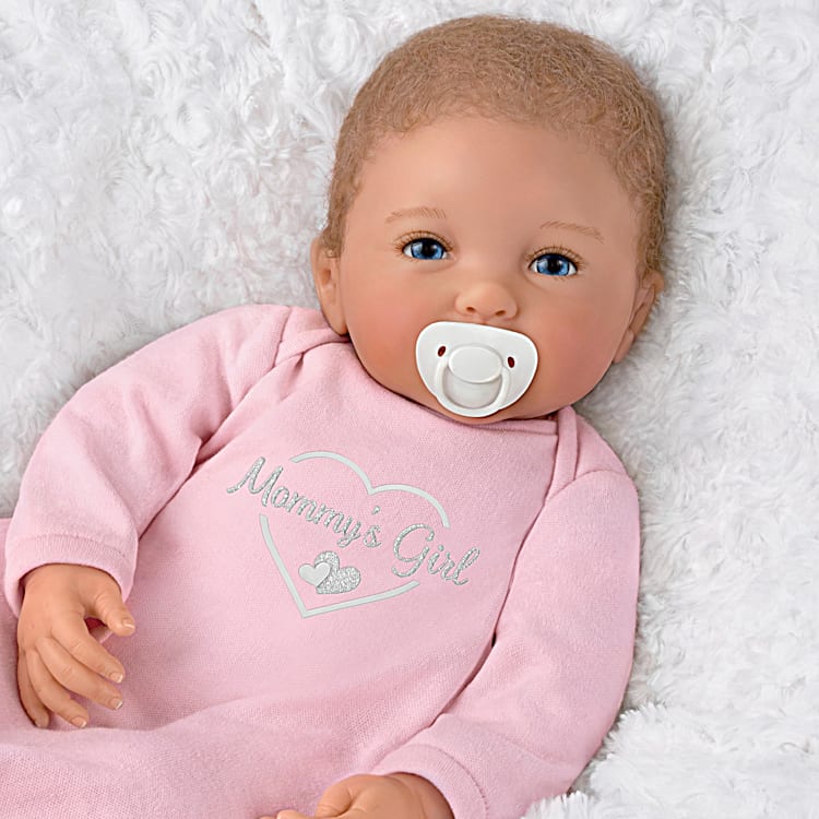 Baby doll with magnetic pacifier cheap