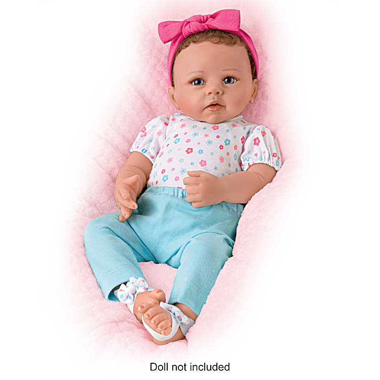 Reborn Baby Doll Clothes Accessories Pink Outfits and Floral Pants