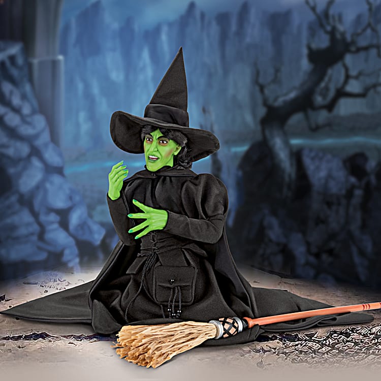 THE WIZARD OF OZ Wicked Witch Of The West Poseable Portrait Figure With  Hand-Painted Details