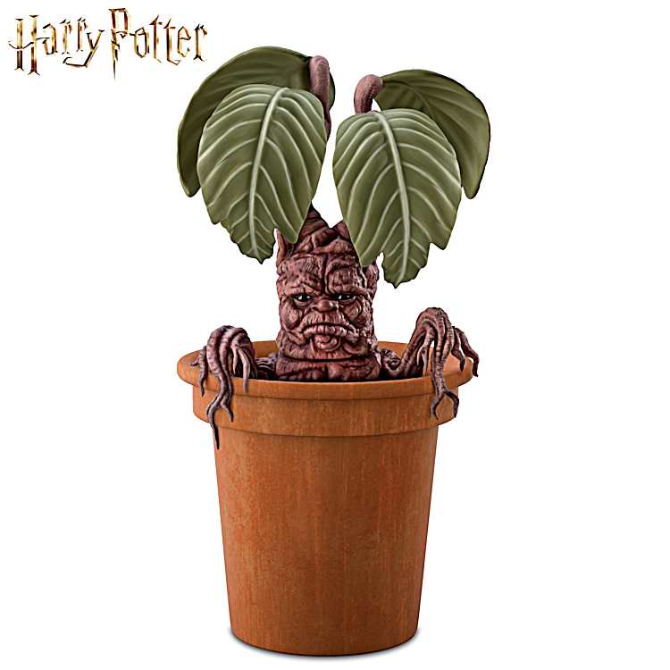 HARRY POTTER Poseable MANDRAKE Portrait Figure With Planter Pot