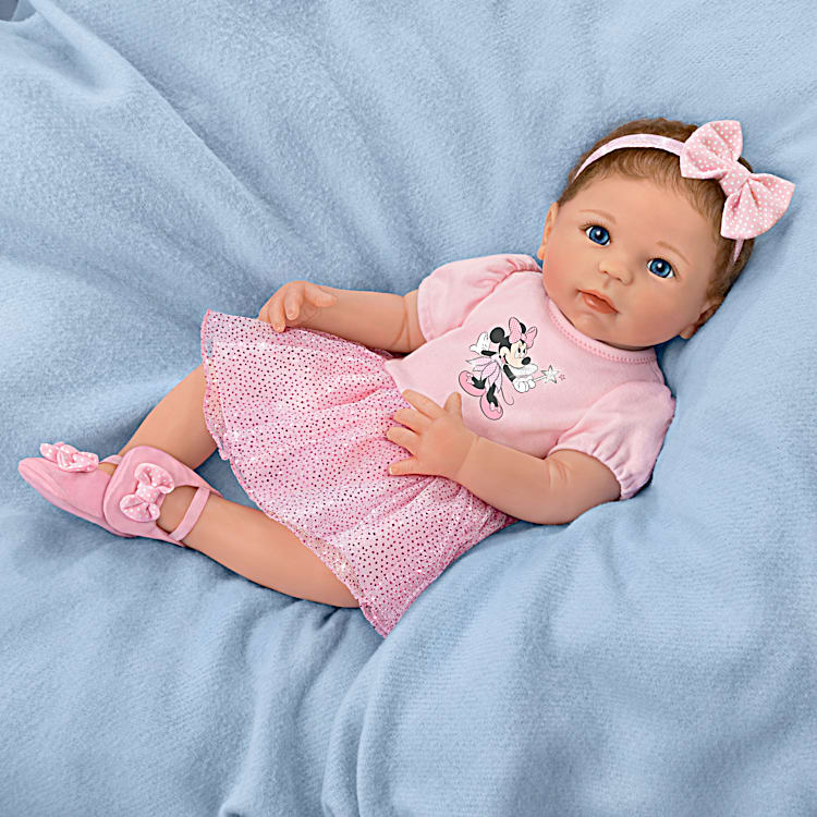 Sparkle, Shimmer, And Shine! Disney Vinyl Baby Doll By Artist Linda Murray  Featuring A Minnie Mouse Inspired Sparkling Fairy Outfit With A Dazzling  2-Lyer Tulle Skirt