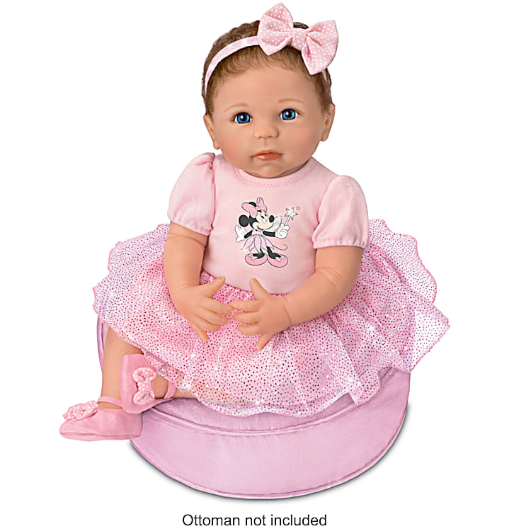 Sparkle, Shimmer, And Shine! Disney Vinyl Baby Doll By Artist Linda Murray  Featuring A Minnie Mouse Inspired Sparkling Fairy Outfit With A Dazzling  2-Lyer Tulle Skirt