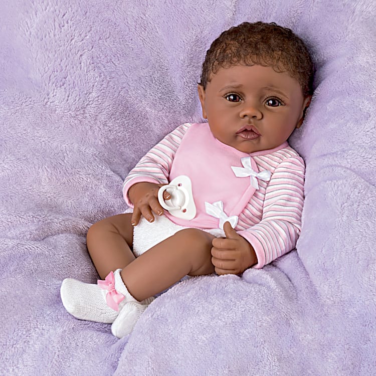 So Truly Real Little Baby Girl Vinyl Baby Doll Weighted To Feel Like A  Newborn With Magnetic Pacifier