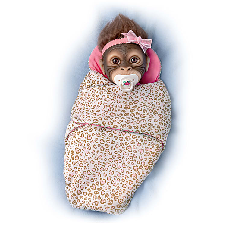 So Truly Real Snuggle Suri Vinyl Monkey Baby Doll With Hand