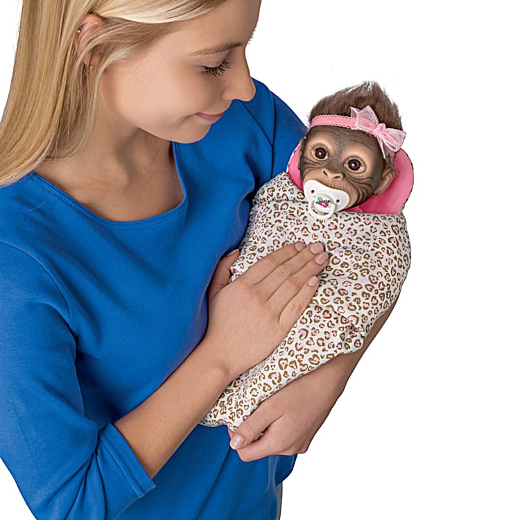 So Truly Real Snuggle Suri Vinyl Monkey Baby Doll With Hand