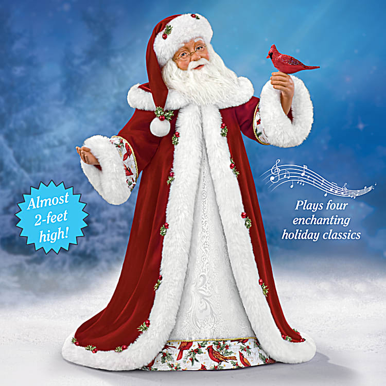 Winter Blessings Musical Santa Claus Doll By Artist Karen Vander