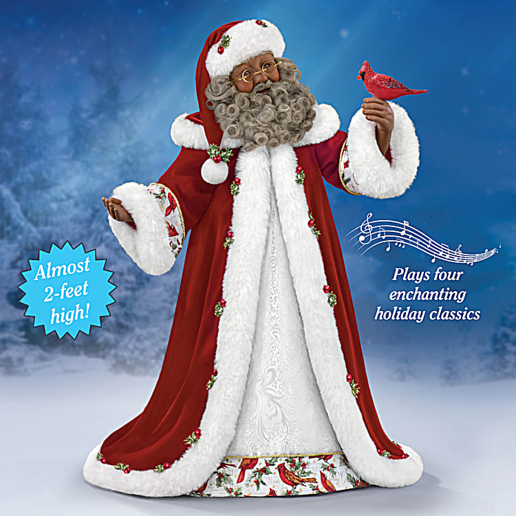 Winter Blessings 23 Tall Hand-Painted Santa Doll By Doll Artist