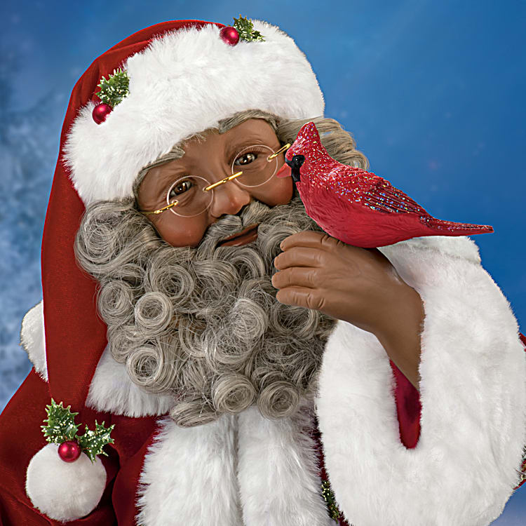 Winter Blessings 23 Tall Hand-Painted Santa Doll By Doll Artist