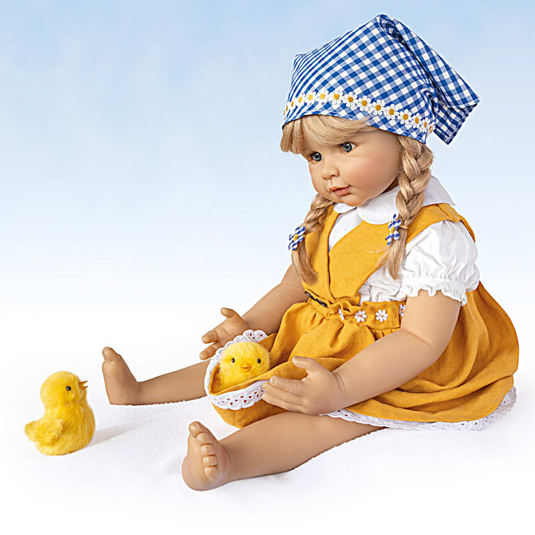 So Truly Real Emma With Chicks German Inspired Child Doll Plush