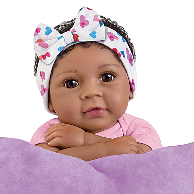 The Ashton - Drake Galleries So Truly Real Little Buddy Vinyl Baby Doll Weighted to Feel Like A Newborn with Magnetic Pacifier