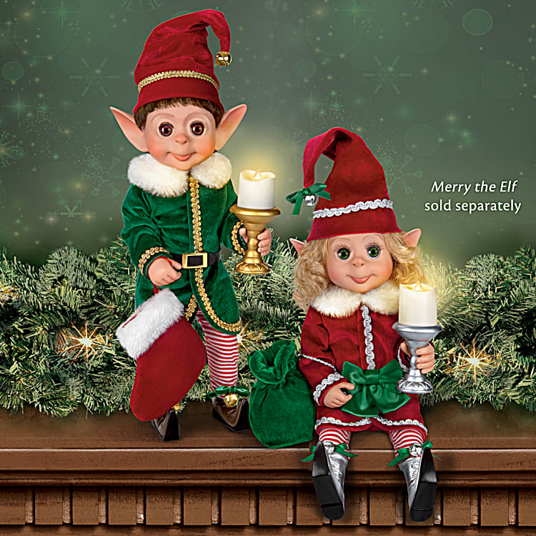 Charlie The Christmas Elf 14 Tall Poseable Doll Featuring An
