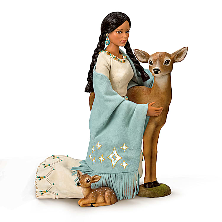 Deer Maiden Of The Morning Star 21 Tall Hand Painted Portrait Doll