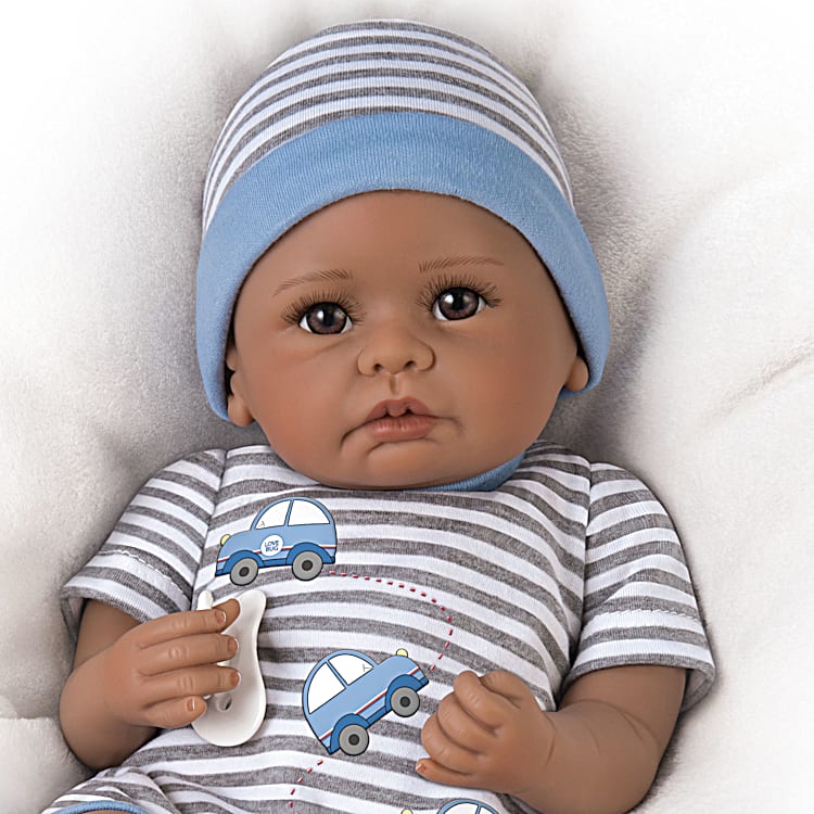 So Truly Real Mamas Little Love Bug Vinyl Baby Doll By Artist Linda Murray With Custom Car Romper Magnetic Pacifier