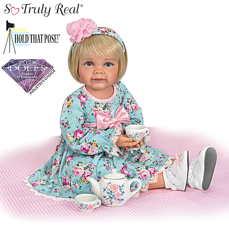 So Truly Real Tea For Two Toddler Girl Doll Featuring A Finely Tailored  Floral Ensemble And