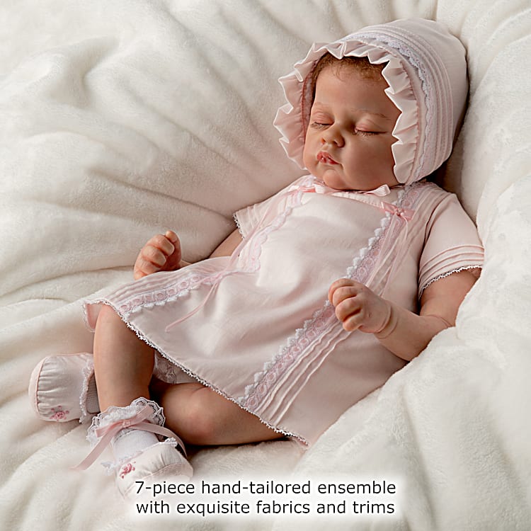 Quiet Moments Bella Rose Hand-Painted Reborn Baby Doll With Hand-Applied  Eyelashes And Hand-Rooted