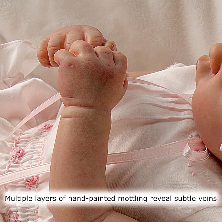 Quiet Moments Bella Rose Hand-Painted Reborn Baby Doll With Hand-Applied  Eyelashes And Hand-Rooted Mohair And Comes With A 7-Piece Tailored Ensemble