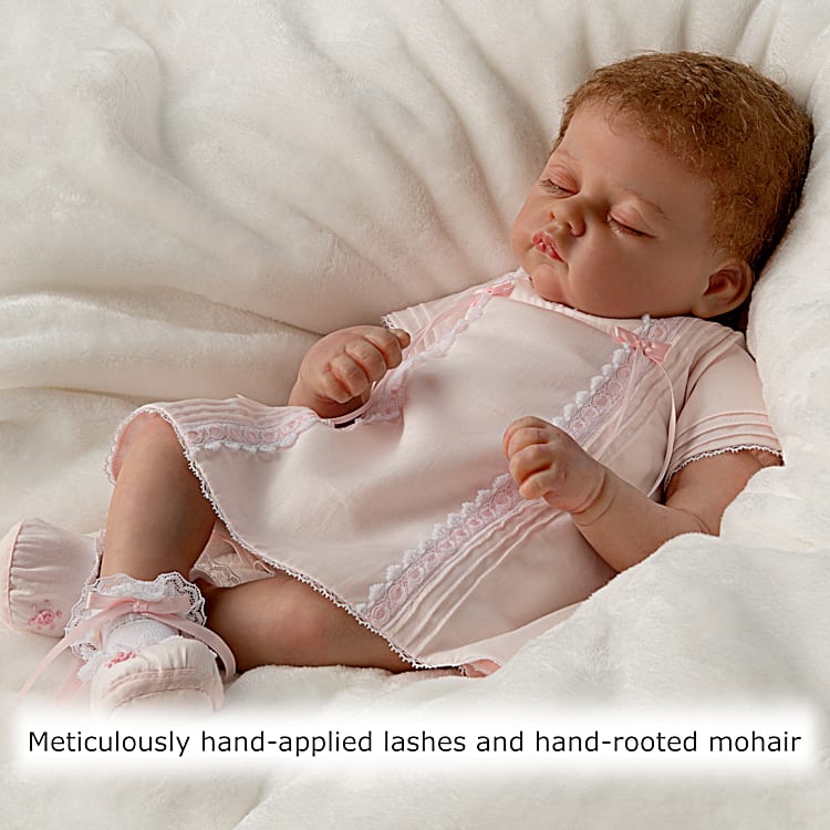 Quiet Moments Bella Rose Hand-Painted Reborn Baby Doll With Hand-Applied  Eyelashes And Hand-Rooted