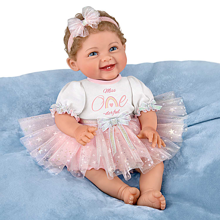 So Truly Real Lifelike Baby Doll Featuring A Sparkling Pink Tulle