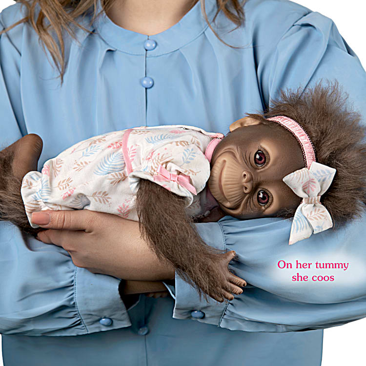 So Truly Real Keiko Lifelike Monkey Doll With Hand Applied Mohair
