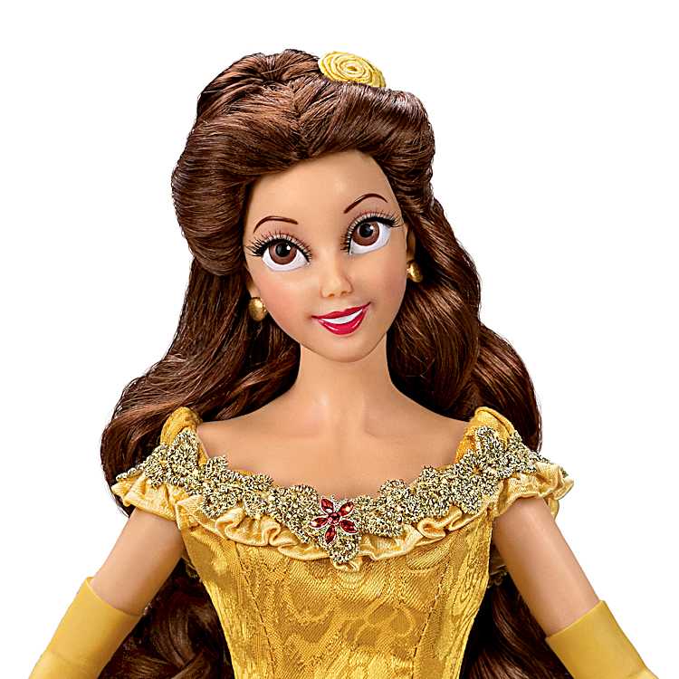 Disney 15 Tall Porcelain-Blend Poseable Belle Portrait Figure With