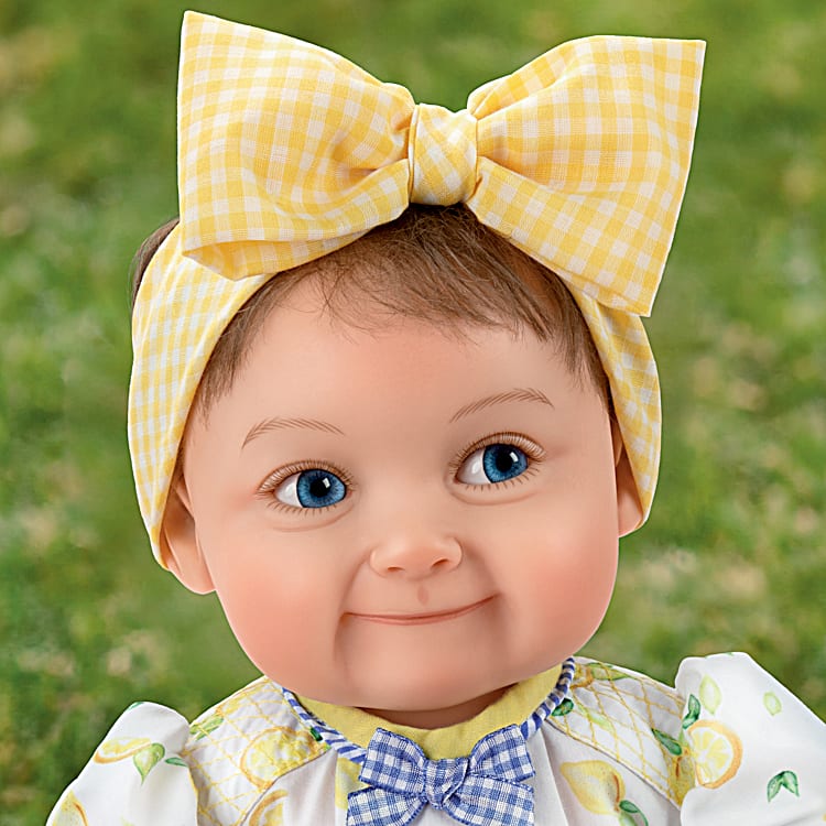 Realistic Baby Doll Featuring A Custom Lemon Print Top With