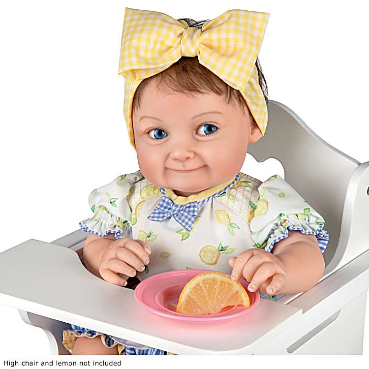 ベビードールレモン2号 Realistic Baby Doll Featuring A Custom Lemon Print Top With