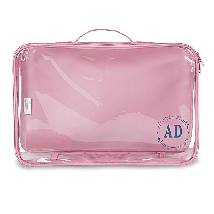 16 x 10 Pink Nylon Premium Doll Outfit Carrying Case With