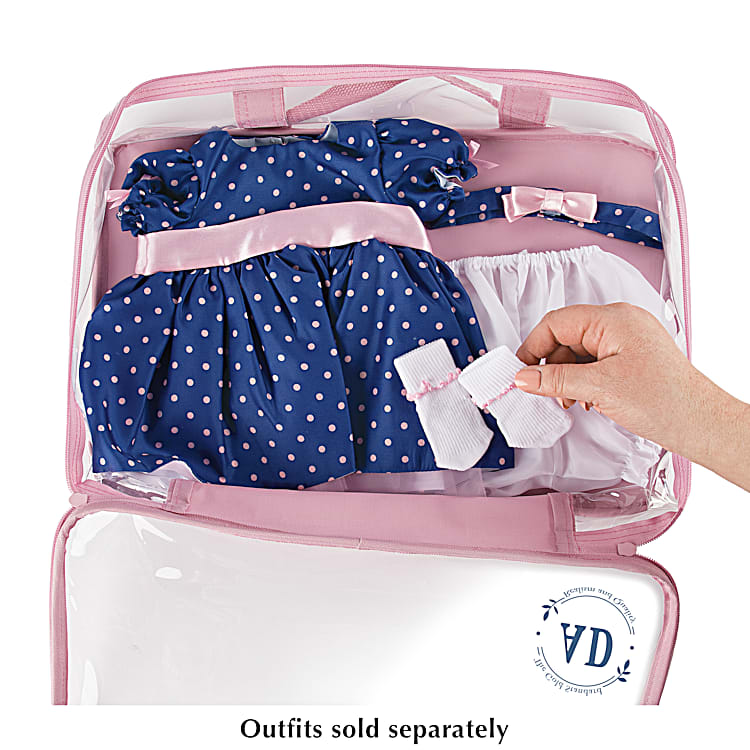 16 x 10 Pink Nylon Premium Doll Outfit Carrying Case With