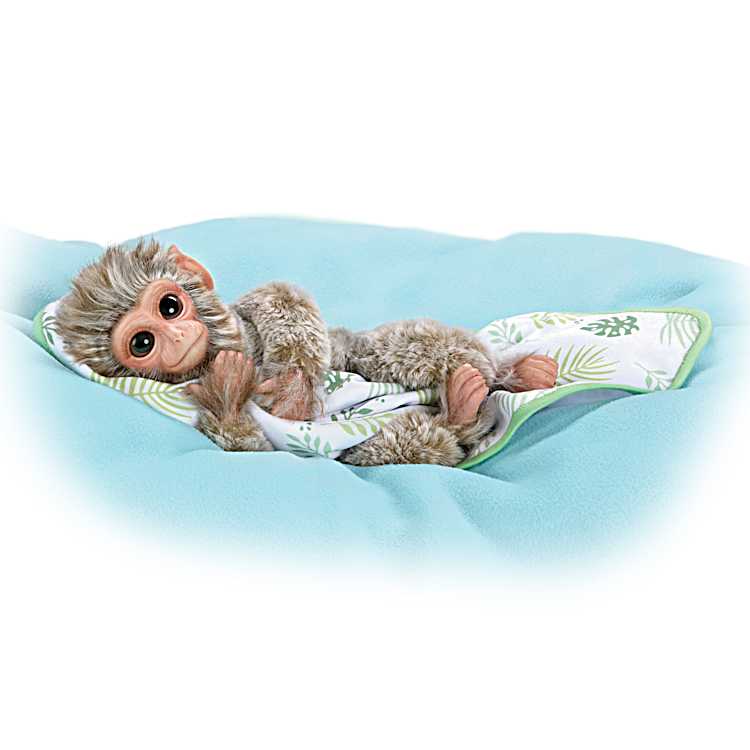 12 Borneo Southern Pig-Tailed Macaque Monkey Doll With Realistic