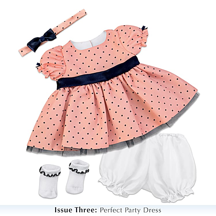 ★Cest Moidew★ Cest_Baby doll fake twopiece dress Celebration Dress Baby Doll Accessory Set With Metallic Dots