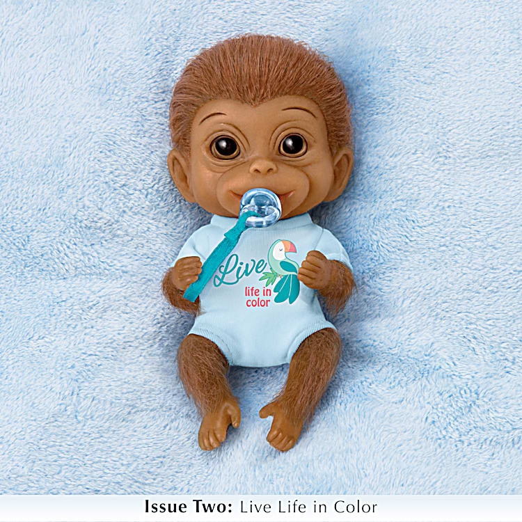 Miniature Full Body Silicone Monkey Dolls With Pacifiers