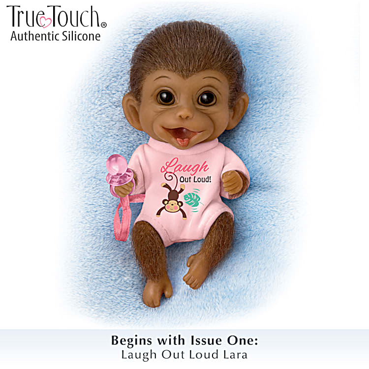 Happy Little Handfuls Miniature Silicone Monkey Doll Collection