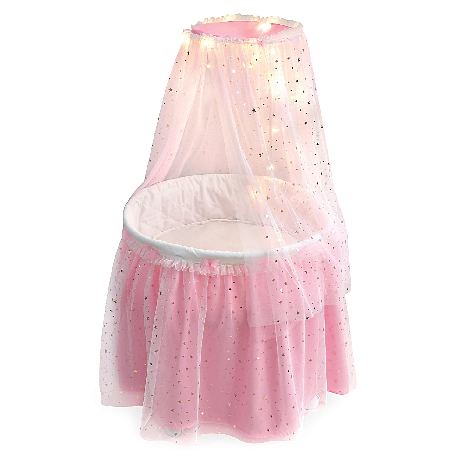 Sweet Dreams Round Bassinet Doll Accessory For Dolls Up To 18