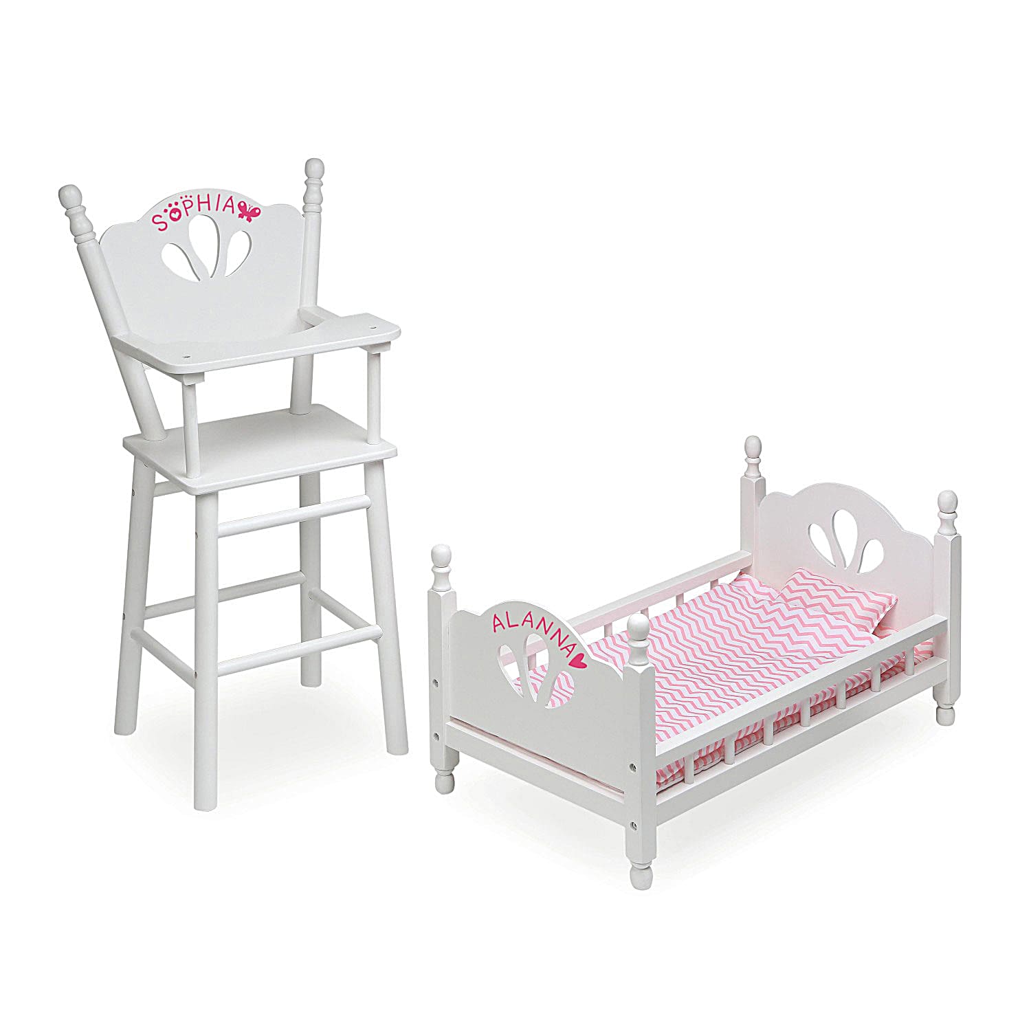 Baby Doll High Chair, Pretend Play High Chair With Seat Belt