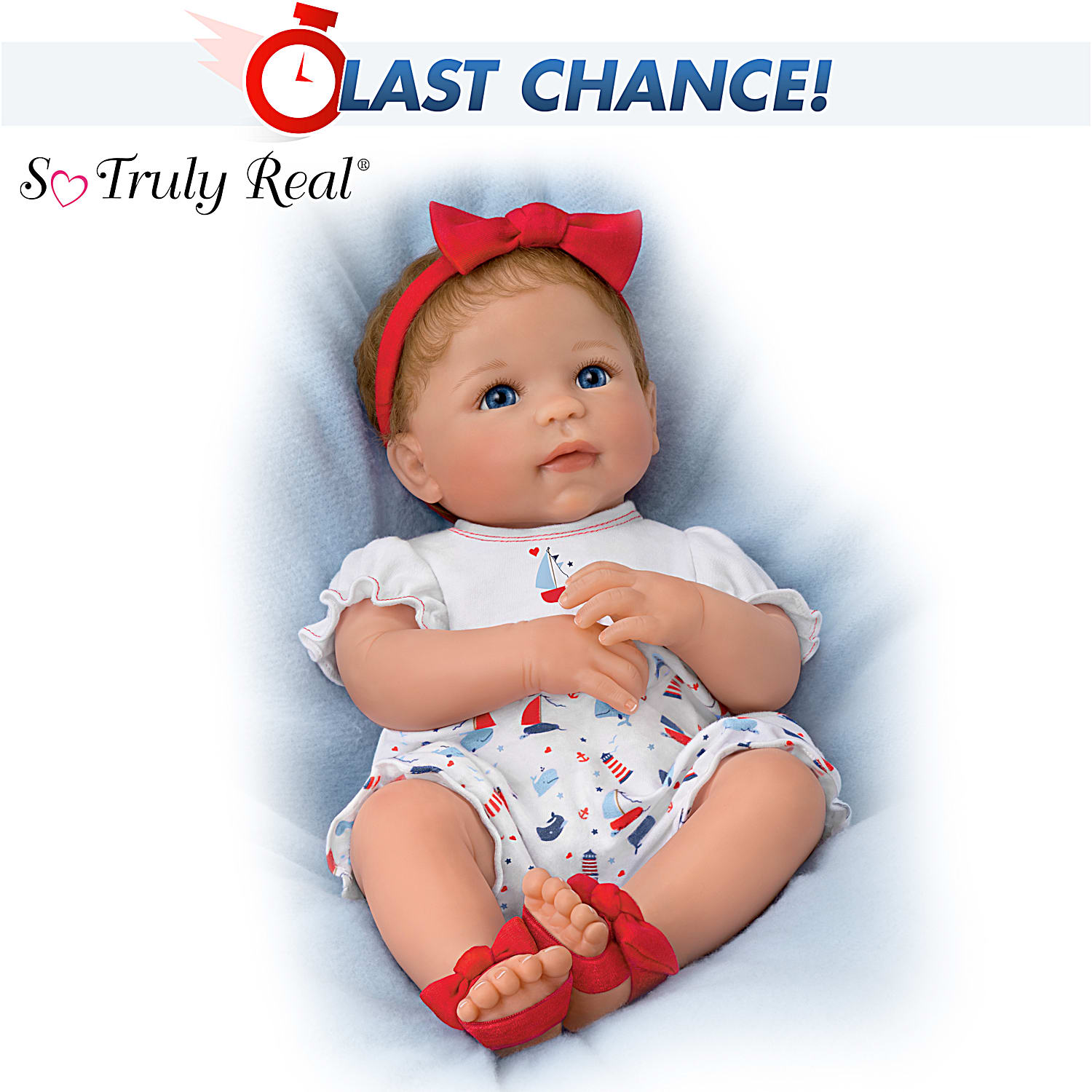 So Truly Real Little Buddy Vinyl Baby Doll Weighted To Feel Like A Newborn  With Magnetic Pacifier